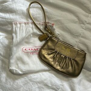 Coach Gold Wristlet
